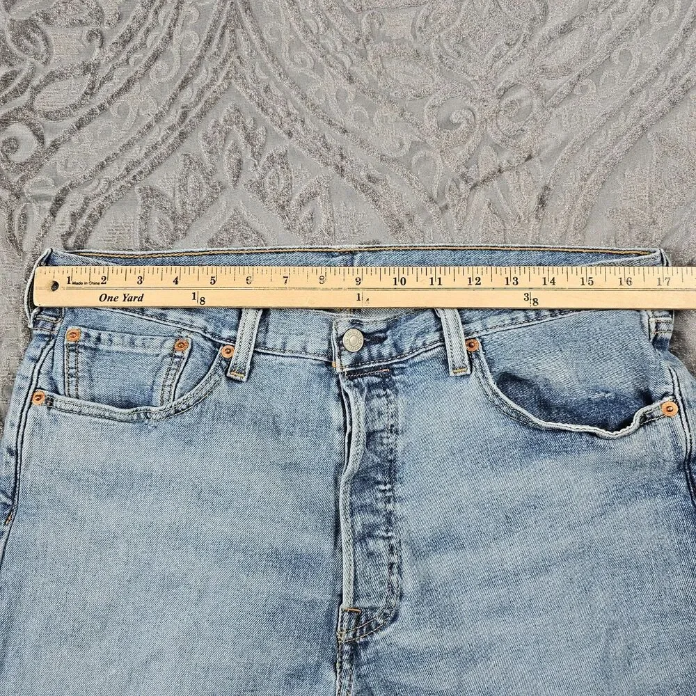 Levis 501 Jeans Mens 34x31* Button Fly Classic Straight Grunge Skater Distressed